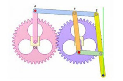 [Mô phỏng cơ cấu cơ khí] Pantograph vẽ đường thẳng 1a